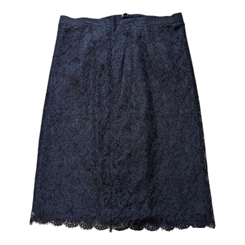 Brooks Brothers Black Lace Pencil Skirt Size 12 New With Tags